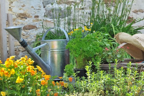 Planning garden makeover features such as planting, paving, and borders